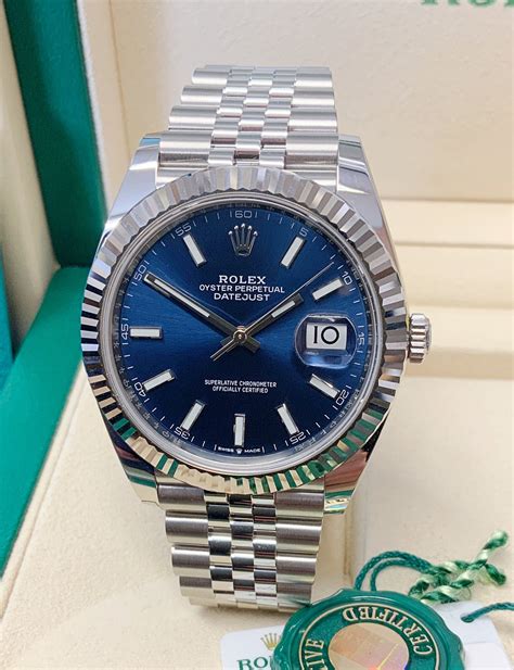 2003 rolex datejust blue|rolex datejust blue dial 41mm.